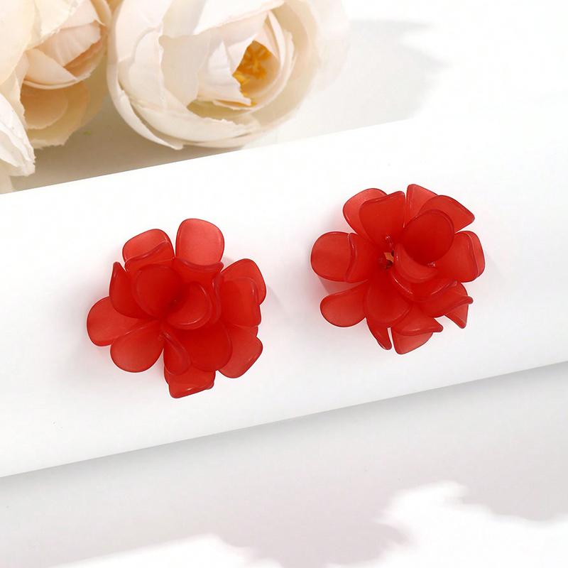 

Свежие летние серьги с объемными цветами ручной работы Серьги Аксессуары