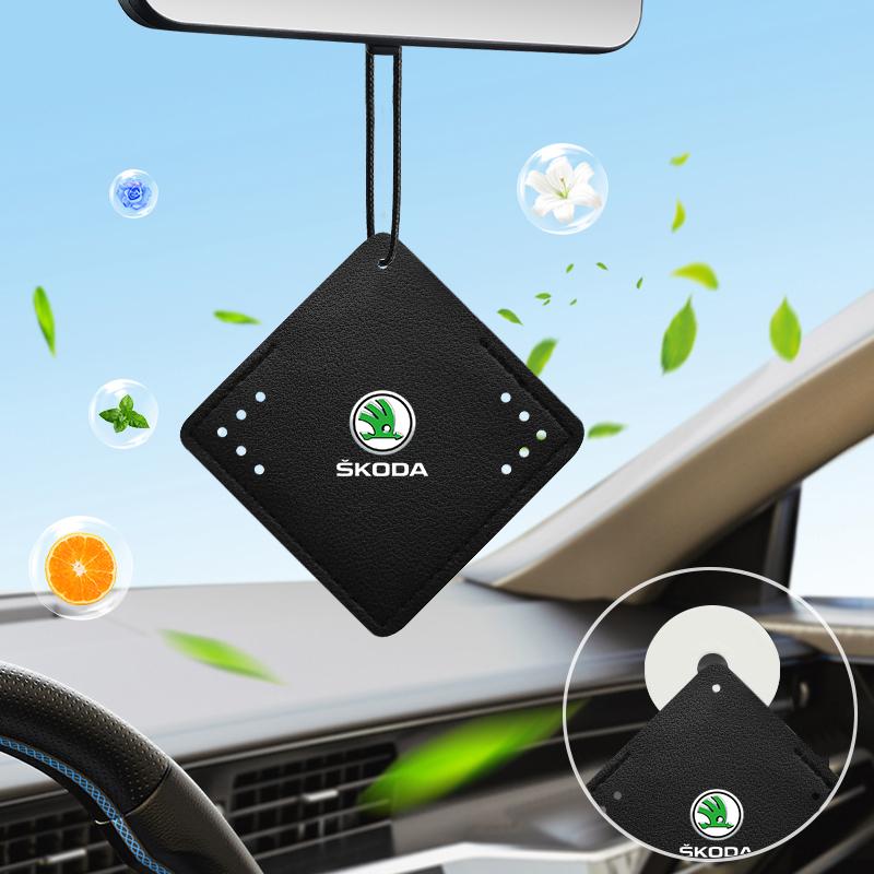 1Pcs Car Interior Pendant Aromatherapy Room Deodorant Sachet Car Accessories For Skoda Octavia Superb Rapid Kodiaq Karoq Fabia Kamiq Roomster Citigo