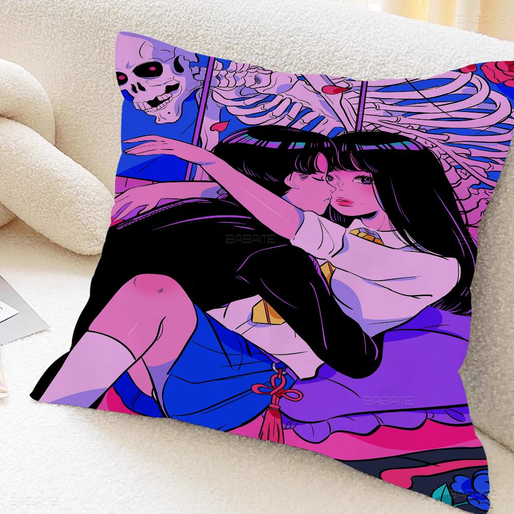 Ins Japanese Anime Cushion Cover Decorative Pillow Sofa Home Decor Case Pillow Cases