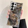 Vintage Wood Grain Pattern Plating Phone Case For Samsung Galaxy S24 S25 FE S26 Edge S23 Ultra S22 S21 Plus S20 Anti-Fall Airaba