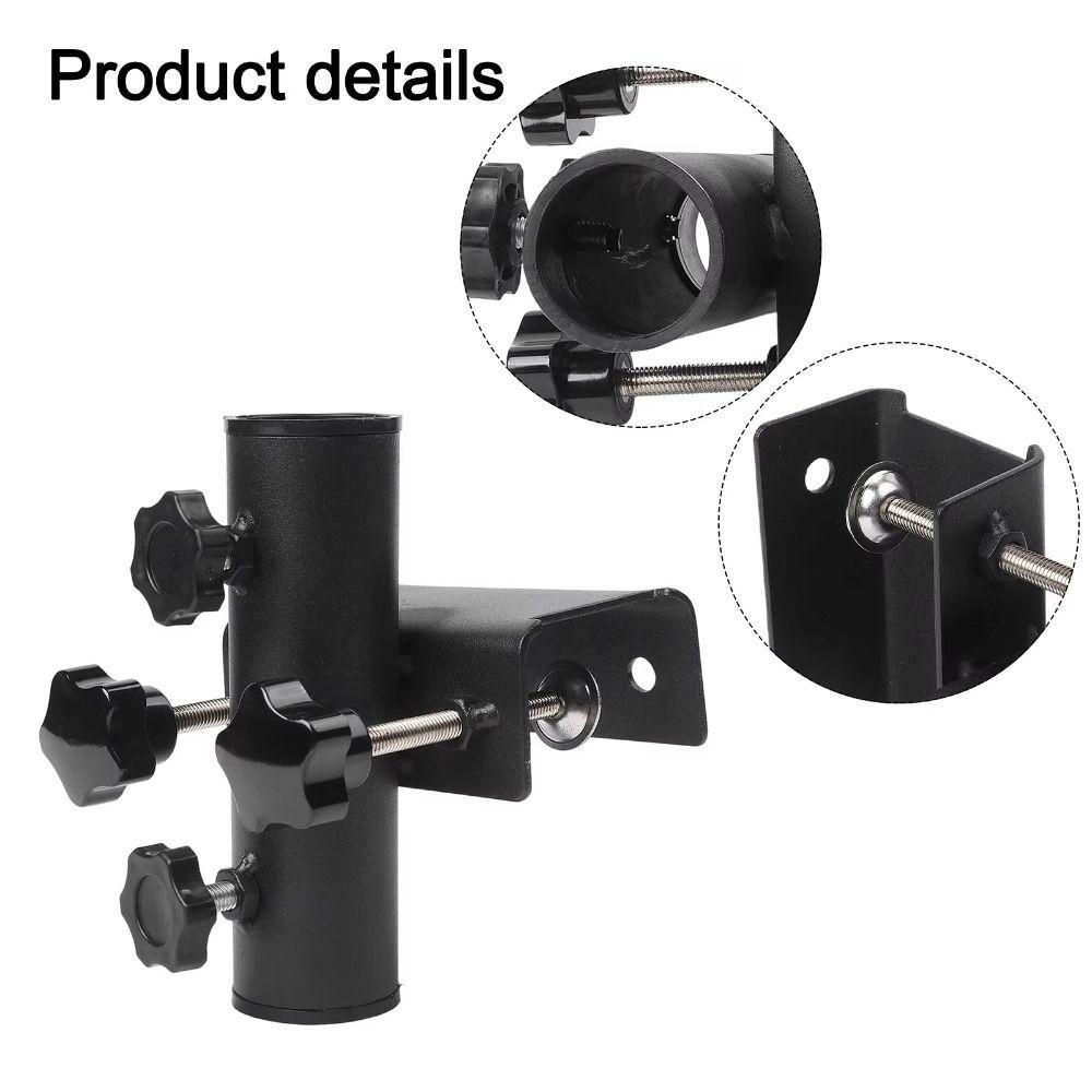 Rust-Resistant Paint Garden Bracket Adjustable Patio Umbrella Mount Outdoor Settings