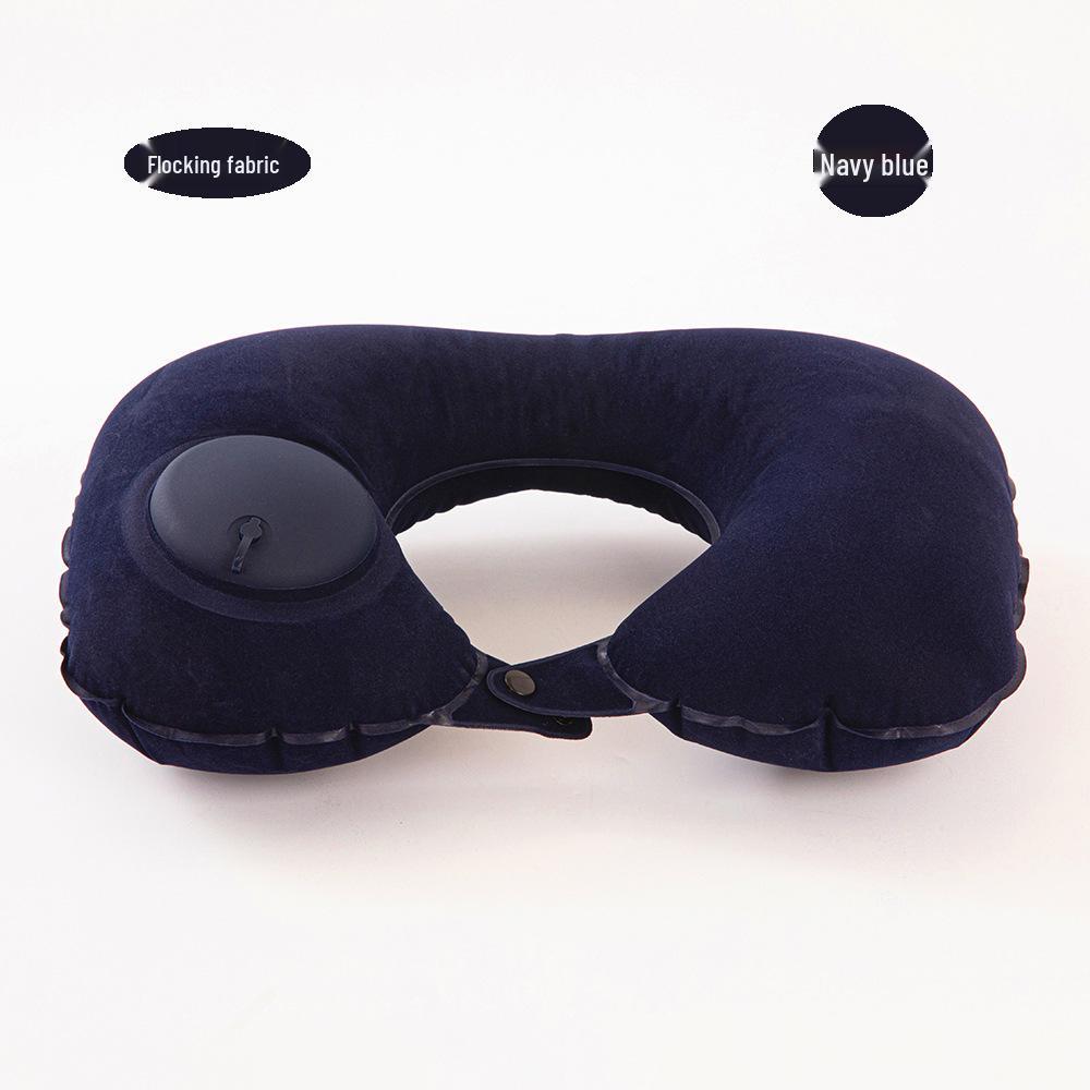 Inflatable U-Shape Travel Neck Pillow - Portable Airplane, Train, Car Support Pillow
