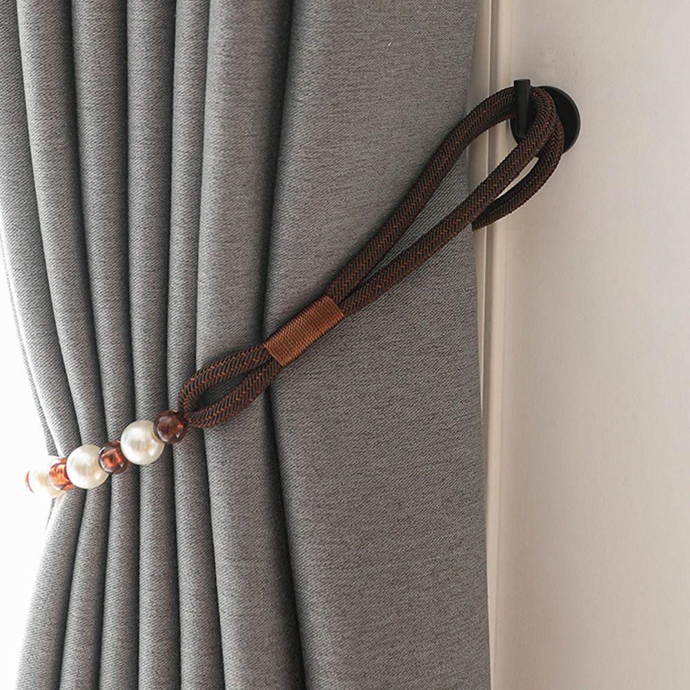 2pcs Home Decor Hold Practical Mounted Metal Hooks Curtain Holder Curtain Holdback Wall Hanger