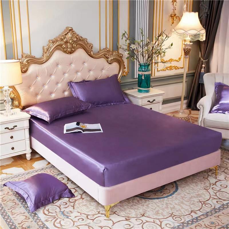 Sateng-rayon-trekklaken High-End ensfarget madrasstrekk Elastisk bånd Sengelaken Tilpasset laken 140x200 160x200