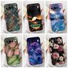 Beautiful Floral Painting Phone Case For Google Pixel 9 Pro 9A Black Silicone Soft Cover For Google Pixel9 9A 9Pro Cases Bumpers
