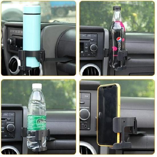 Multi-Function Phone Holder Cup Mount Stand Bracket for Jeep Wrangler JK 2007-10