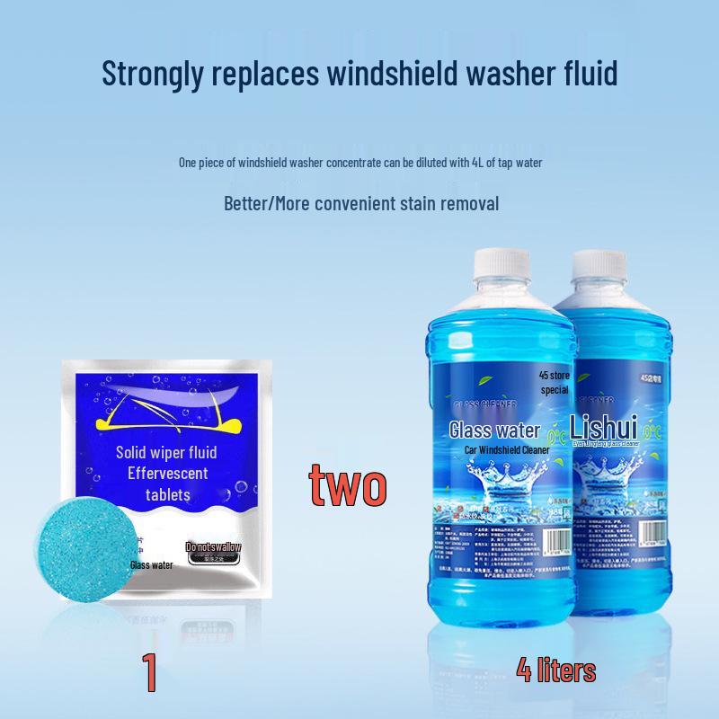 Effervescent Windshield Washer Tablets – Concentrated Cleaner & Insect Remover