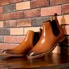Large Size Men'S Leather Shoes Men'S One-Pedal Leather Boots Top Cowhide Boots Low Heel Men'S Chelsea Boots