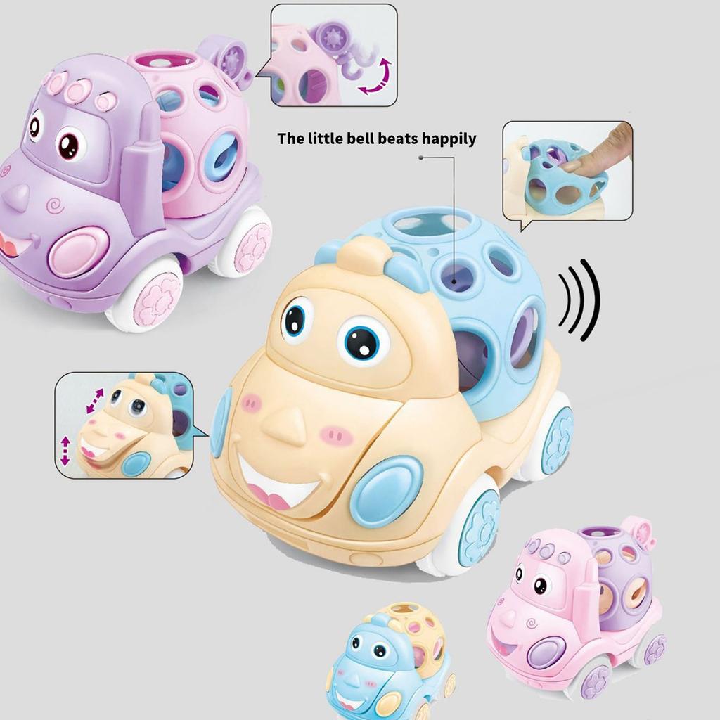 Funny Cartoon Bear Inertia Car Toy for Kids Enhances Fine Motor Skill for Children Interactive Toy Car Push and Go Toy