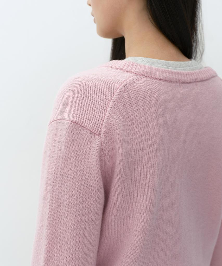 MUSINSA STANDARD WOMAN [Victoria Wool] Women'S V-Neck Knit [Pink]