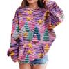 Bluzy z kapturem dla dzieci Luźne nadruki świąteczne Bluza sportowa z kapturem Modna koszulka sportowa