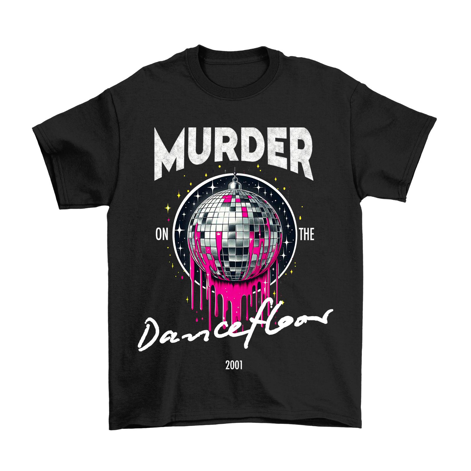 MURDER ON THE DANCEFLOOR Womens T-Shirt Fancy Dress 90s Disco Party Weekend S разноцветный