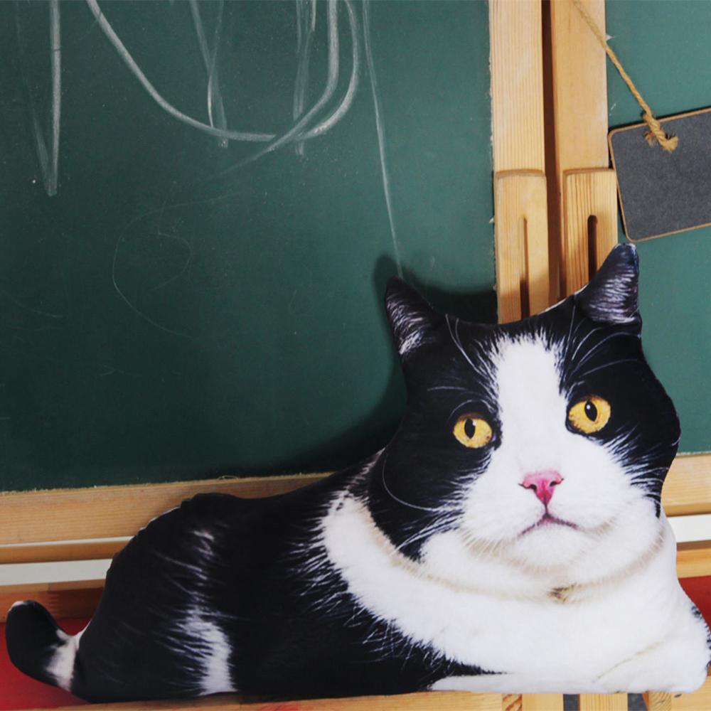 50cm Schattige Levensgetrouwe 3D Kat Pluche Speelgoed Gevuld Zacht Dier Pop Simulatie Slaapkussen Bankkussen Cartoon Pop Huisdecoratie Cadeau