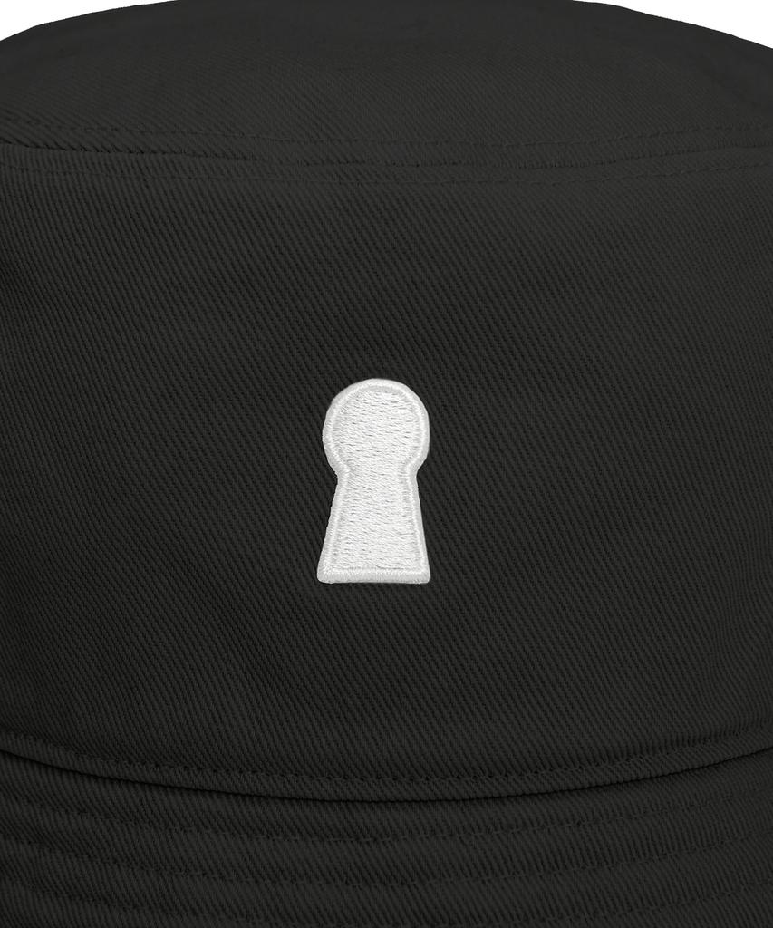 Sekeonmonollogeu Keyhole Signature Logo Bucket Hat Black Seac002Black