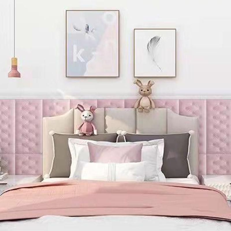 Tapet cu spumă anti-coliziune Autocolant pentru noptieră Geantă moale auto-adezivă Camera copiilor Autocolant de perete tridimensional 3D