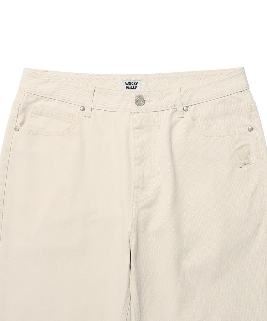 WACKY WILLY Basic Denim Pants Ecru