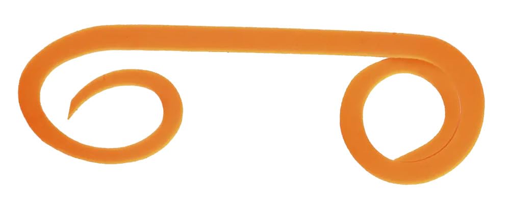 Start Silicone Tie Short Curly #26 Fluorescent Orange SC-26