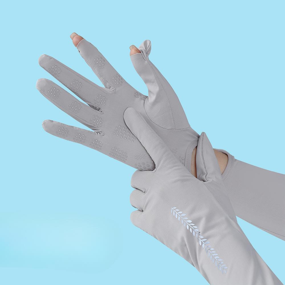 Sunscreen Ice Sleeves Women's Korean Style Breathable Arm Sleeves Outdoor Driving UV Anti Light Summer Ice Silk Extended Sleeves