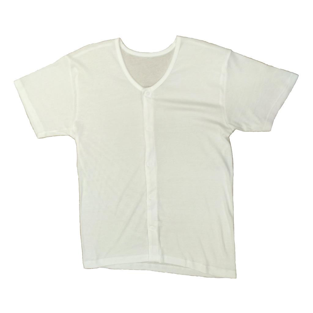 Innertown Nursing Short Sleeve Set of Size S432 Men's Underwear, Open-Front Shirts, 6, 100% Cotton, (L)
