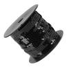 DIY 100 Yards 6mm Shiny Trim Sewing Strings Flat Round Sequins Line Accessory (Black)