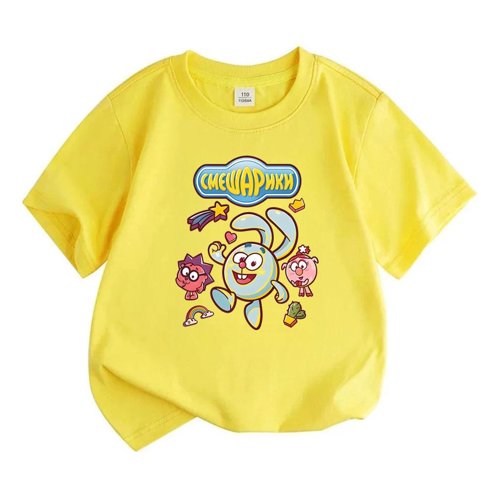 Toddler Boys Girls 100% Cotton Crew Neck Short Sleeve T-Shirt Cute Cartoon Character Printed Casual Soft Breathable Kids Summer Daily Wear Graphic Tee