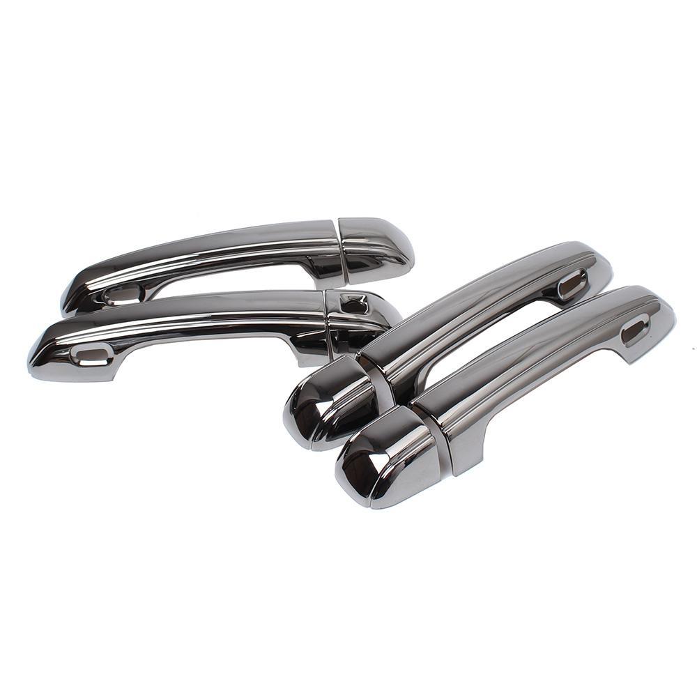 Pour Lexus LX570 LX 570 2012- GX460 2010-20 Édition Spéciale Chrome Noir Garniture Couvercle Poignée de Porte Accessoires Voiture