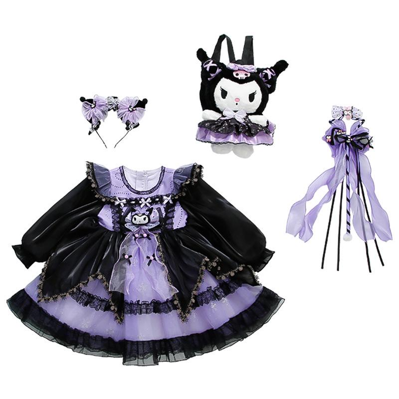 Kuromi Princess Dress for Girls - Autumn 2025 Lolita Birthday & Evening Performance Skirt