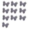 5 Layer Tulle Butterfly Applique Craft Kits with Crystal Droplet for Handmade Garment Hair Clip Project Accessory 10PCS