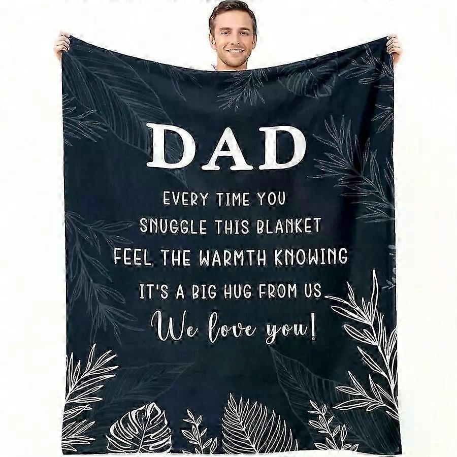 Best Father's Day Gift For Dad From Daughter Son, Soft Flannel Throw Blanket for Dad Fathers