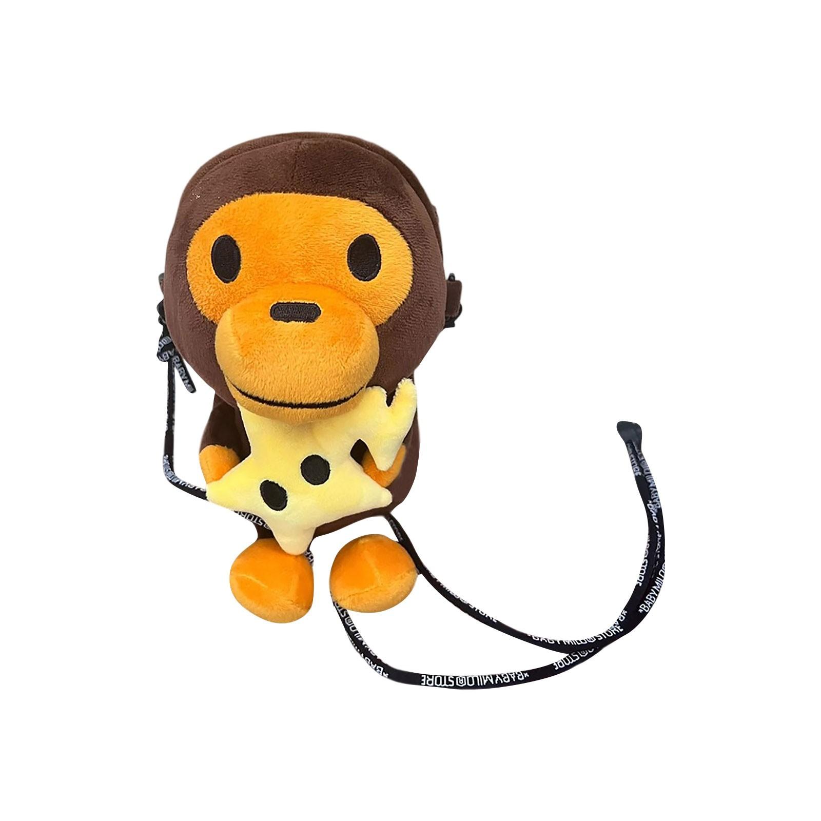 Сумка для телефона в виде куклы обезьяны, сумка через плечо, кошелек для монет One Size