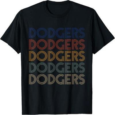 Dodgers Naam Retro Vintage Kleding Cadeau Dodgers Liefhebber T-Shirt(1)