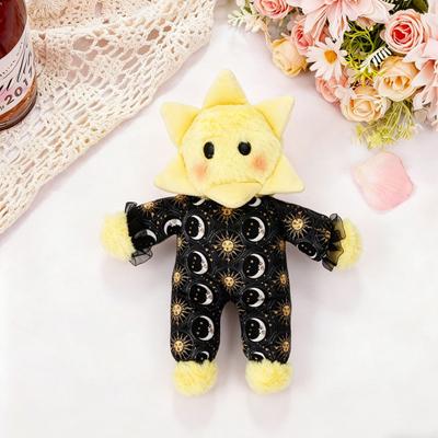 Star Plush Toy for Kids Soft Stuffed Animal Doll with Star Moon Print Cute Hugging Pillow Birthday Gift for Girls