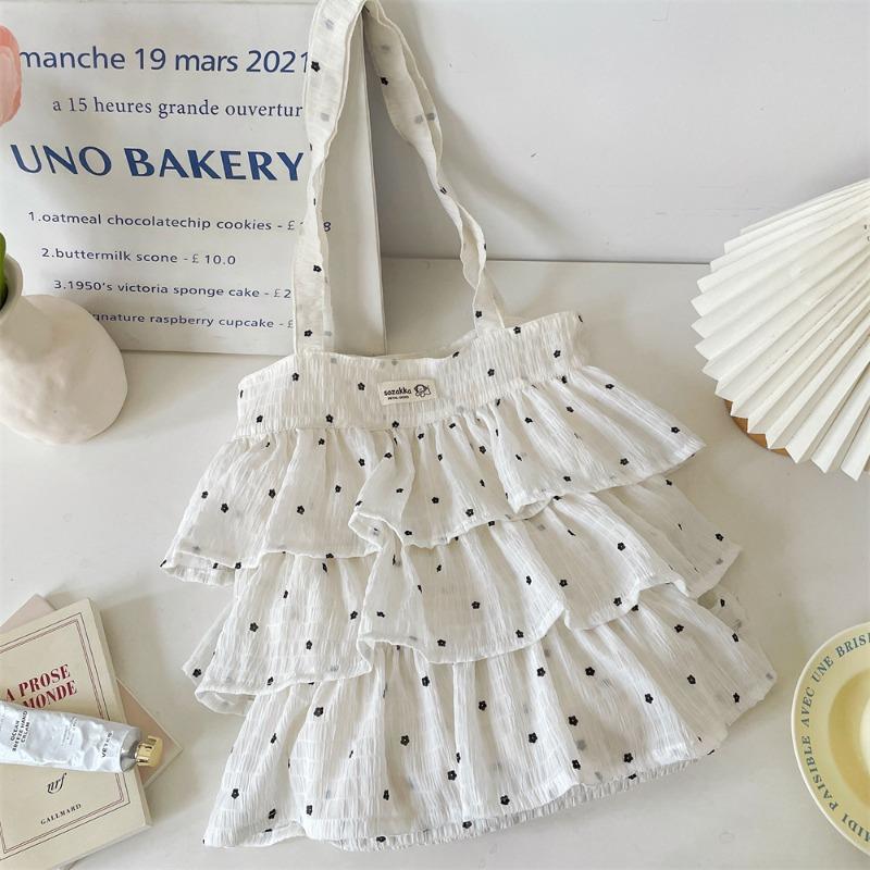 

Fresh and sweet shoulder bag women s summer new fashion shoulder bag beautiful broken skirt canvas bag