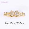 18K Gold Plated Pearl Clasp Connector,Clasps For Jewelry,Brass Fasteners Lock Clasp Accessories DIY Jewelry Making Supplies