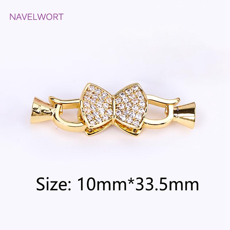 18K Gold Plated Pearl Clasp Connector,Clasps For Jewelry,Brass Fasteners Lock Clasp Accessories DIY Jewelry Making Supplies