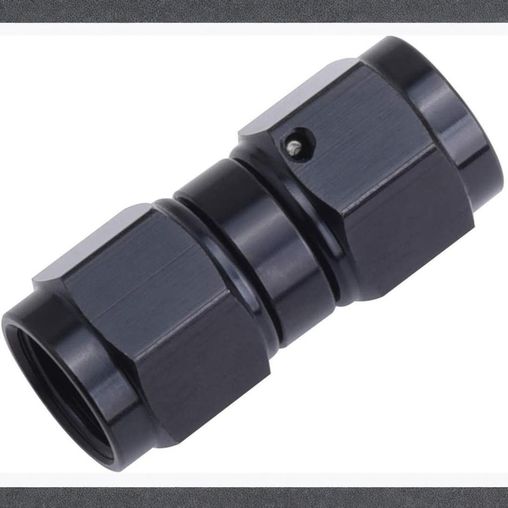 AN6 AN10 Aluminum Female Straight Swivel Coupler Fitting Adapter Black TF-1108