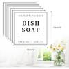 16 PCS Waterproof Labels for Glass/Plastic Bottles, Bathroom/Kitchen Hand Soap Dispenser Label Stickers, Removable Cleaning Labels for Lotion,