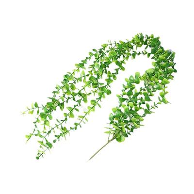 2 יחידות צמחים מפלסטיק 1.2 מטר צמח תלוי מזויף צמח תלוי מלאכותי צמחי אקליפטוס תלויים מלאכותיים עמידים בפני קרינת UV לקישוט חדר חתונה פנים מרפסת