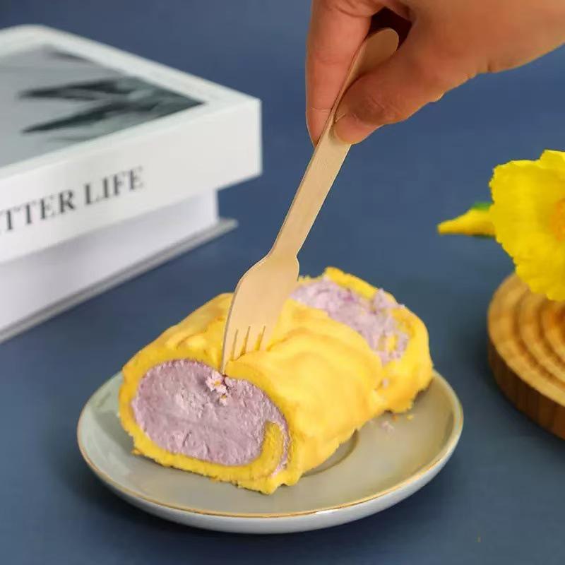 Eco-friendly Biodegradable Wooden Cutlery Set: Spoon, Fork, Dessert & Tasting Utensils
