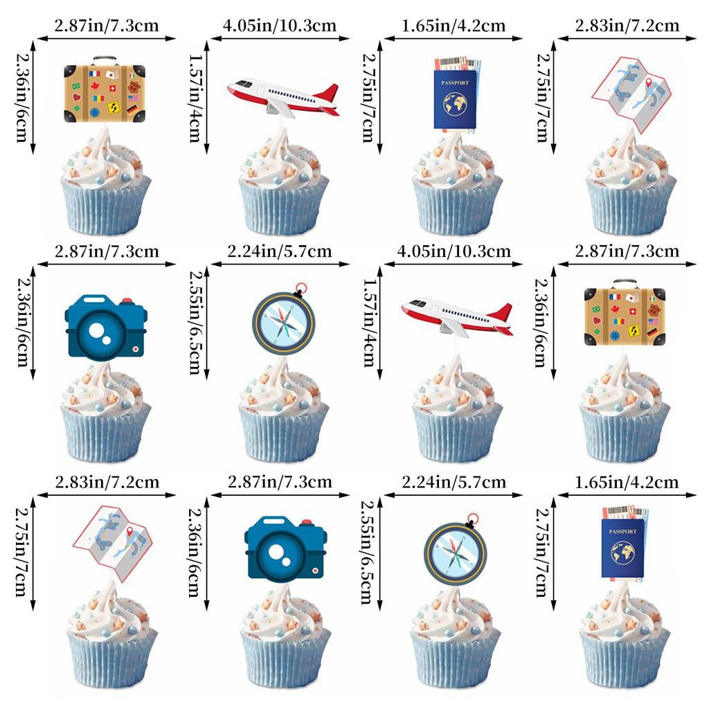 Travel Adventure Birthday Party Decoration Arrangement Retirement Around The World Balloon Flag Set Customization