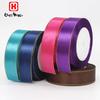 Gift Satin Ribbons Wholesaler 1inch  100% Polyester  Christmas Ribbon  Gold Wired  Edged Satin Ribbon  Roll Accept Print Logo