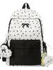 Cute Starry Butterfly Knot Backpack For Girls With Nylon For School And Daily Use