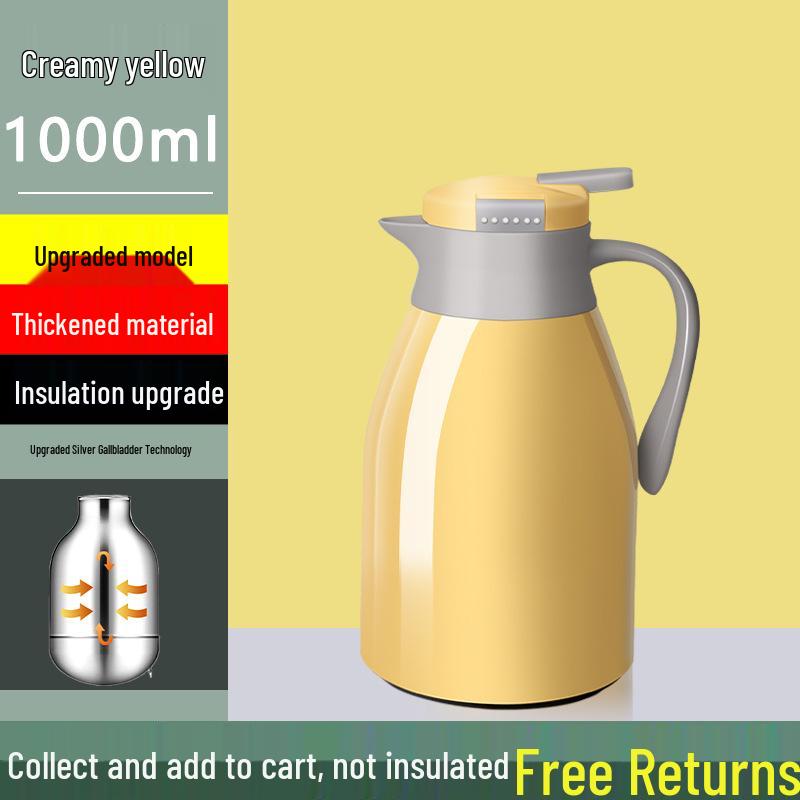 

Large Capacity Insulated Thermos Flask with Glass Liner for Home or Office