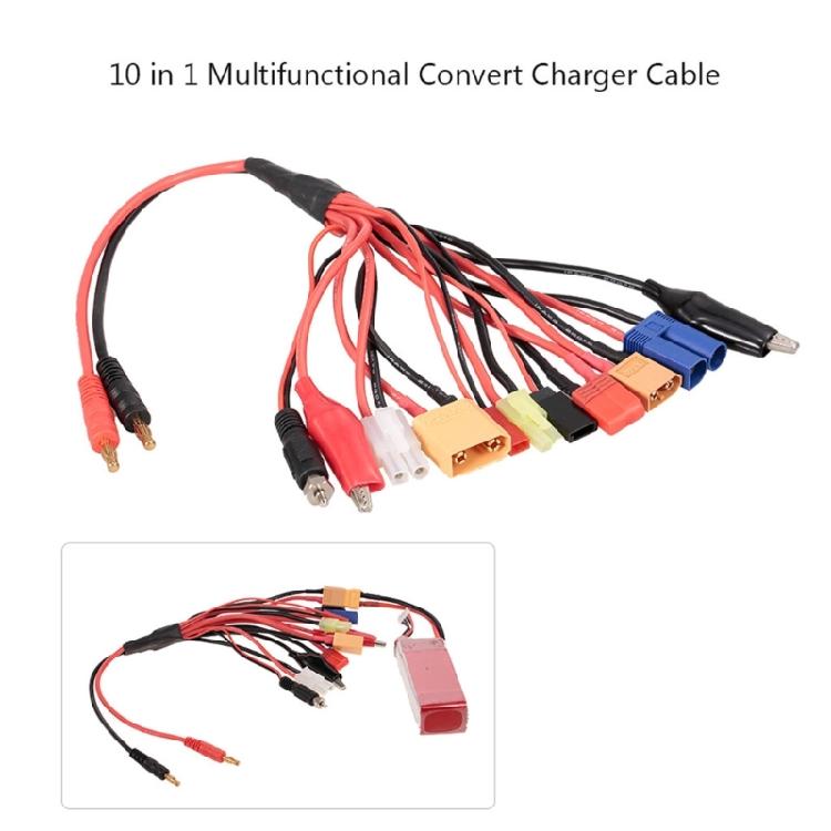 10 in 1 Battery Charging Adapters Splitters Wire Safe Charging Adapters Multiple Plugs Conversion Cable Converter