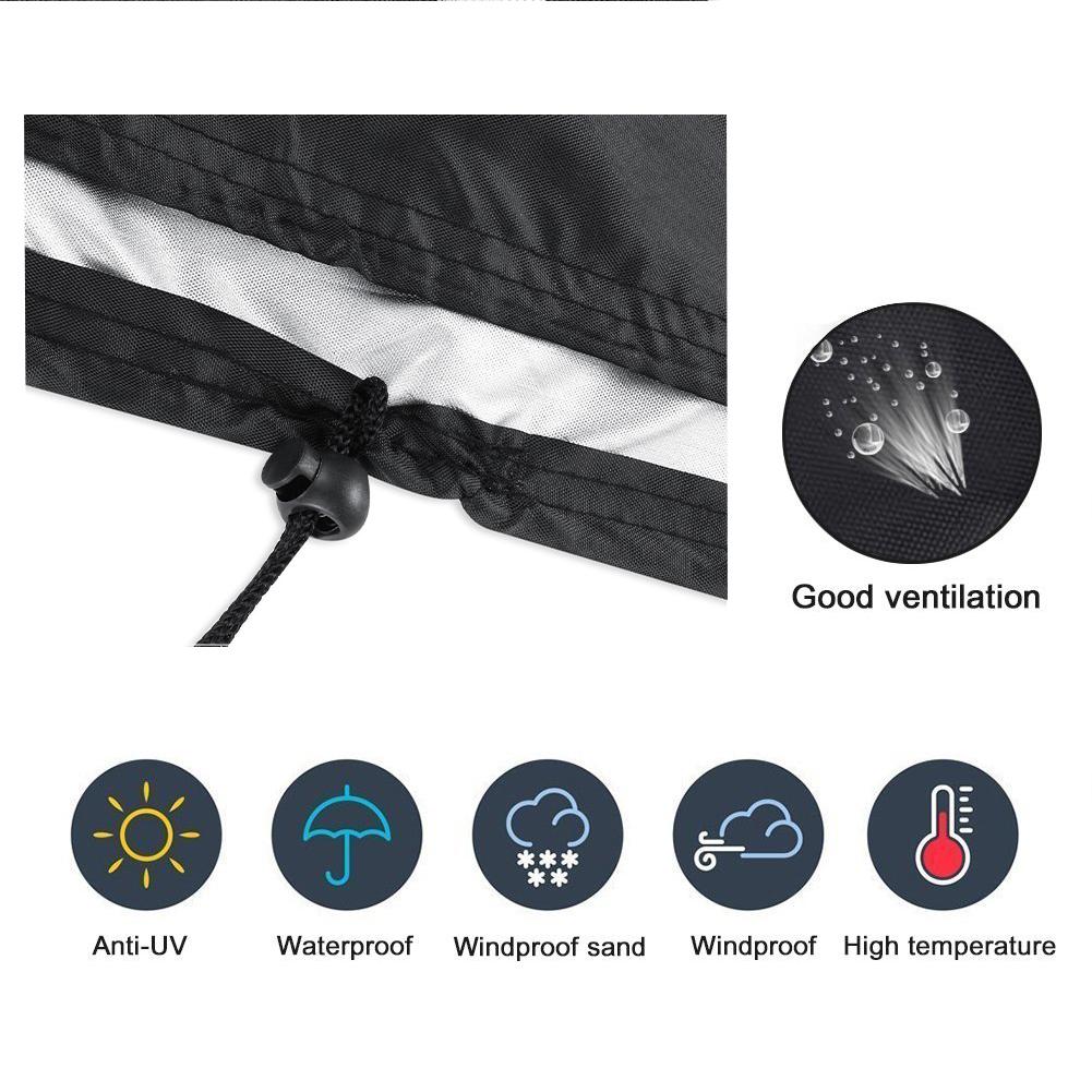 Outdoor Oxford Cloth Black Waterproof Dustproof Anti UV Umbrella Cover Protector(190x59cm)