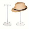 Acrylic Desktop Storage Rack Round Freestanding Plastic Shelf Hat & Wig Display Stand  Wig Showcase