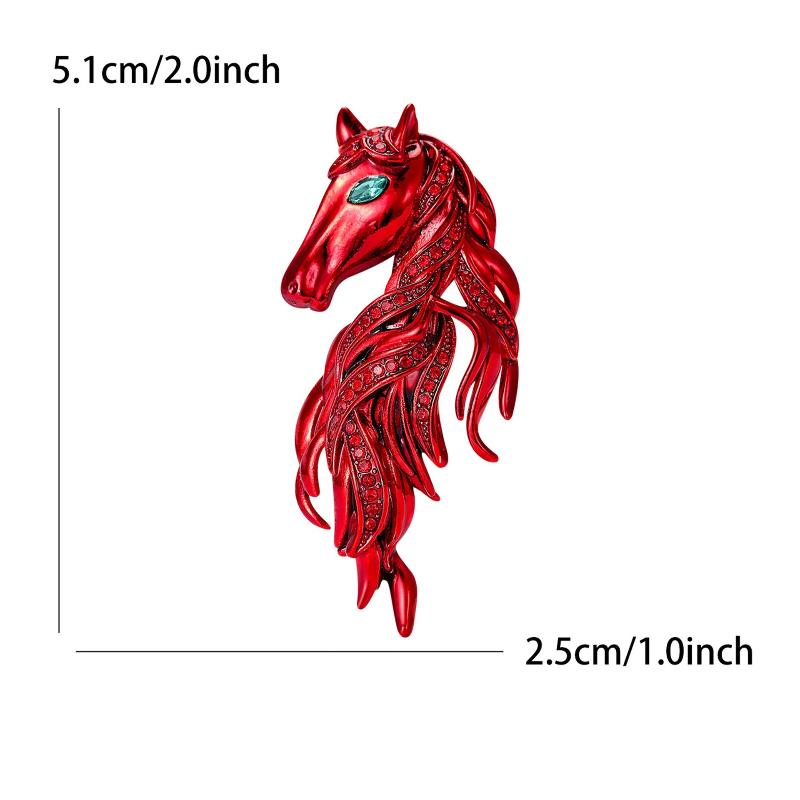 

Роскошные Универсальные Броши в виде Лошадиной Головы для Женщин, Значки с Животными, Повседневные Аксессуары для Вечеринок и Встреч с Друзьями, Ювелирные Изделия в Подарок красный