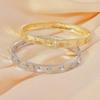 V Gold Four-Leaf Clover Narrow Flower Tube Bracelet - 18K Rose Gold Plated Kaleidoscope Design for Women