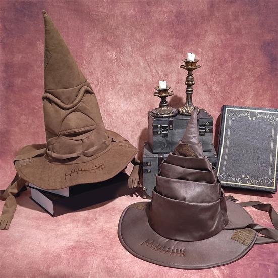 Dámský nařasený čarodějnický klobouk Halloween Dospělý kostým čaroděje pro maškarní karneval Cosplay party doplněk