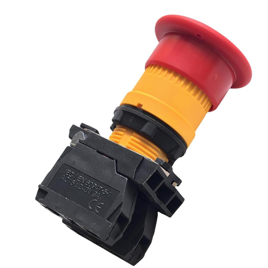 Emergency Stop Switch, 122514GT 122514 Push Button Switch Genie Lift Parts Compatible for Genie Boom Lift S-40 S-60 S-80 Z-20/8 Z-30/20 Z-45/22